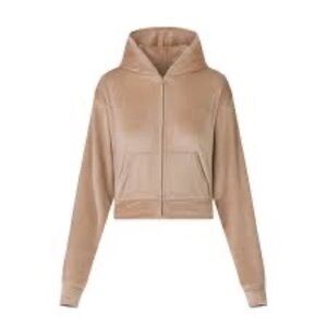 SKIMS Velour Tan Hoodie. Honey. Size XL NWT
